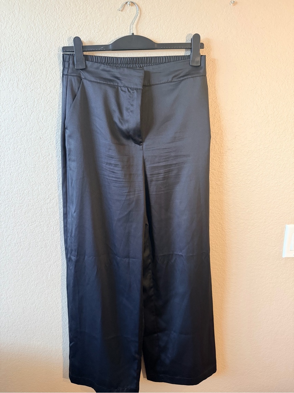Rachel Zoe Black Elastic Waist Wide Leg Pants